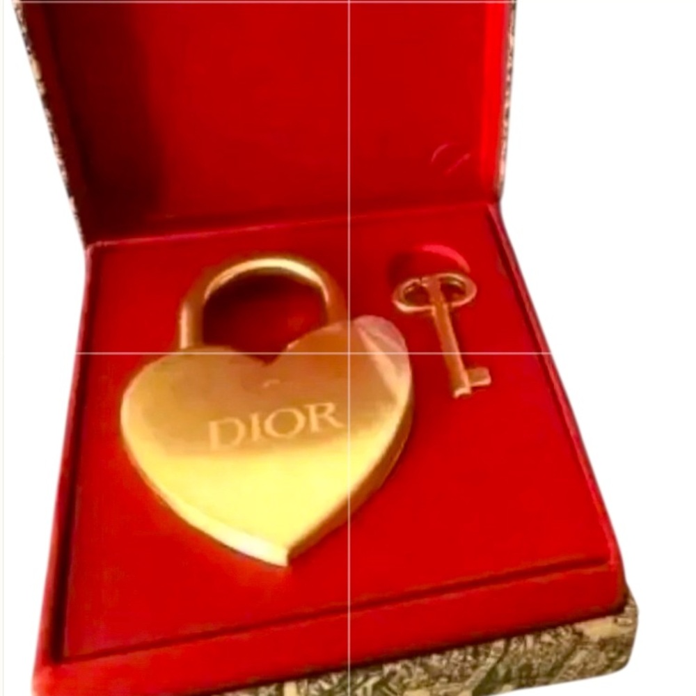 Dior Heart Lock and Key Set New In Box